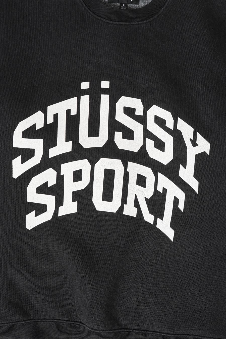 Stussy - CREWNECK BIG CRACKLE SPORT BLACK – LE LABO STORE
