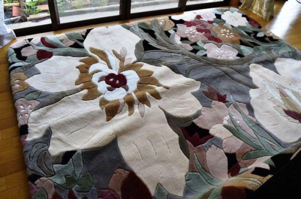 ムートンカーペット［3］花柄 | ムートンとインテリア専門店 ル・ソール