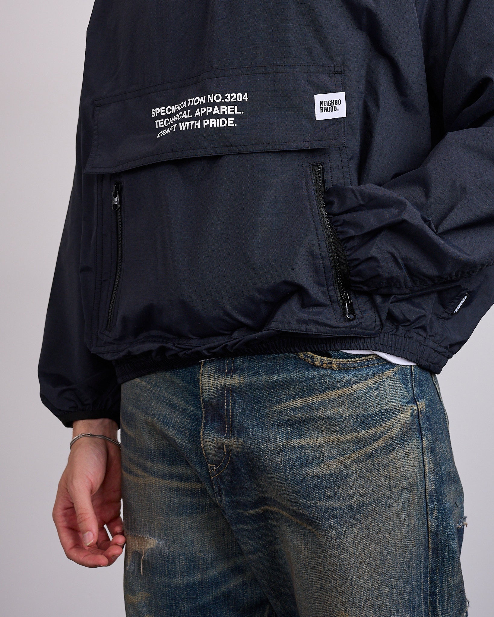 Neighborhood Anorak Jacket Black – LESS 17
