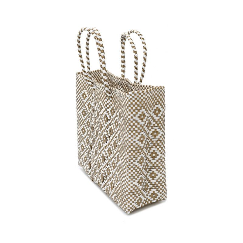 MERCADO BAG - ROMBO - Gold / White (S) | Letra｜レトラ公式通販