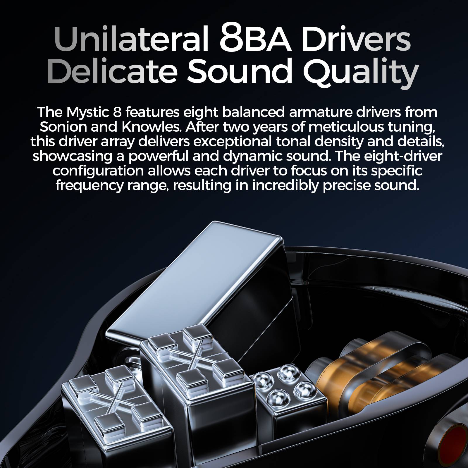 LETSHUOER Mystic 8 IEM 8 BA Drivers in-ear Monitor Hi-Fi earphones