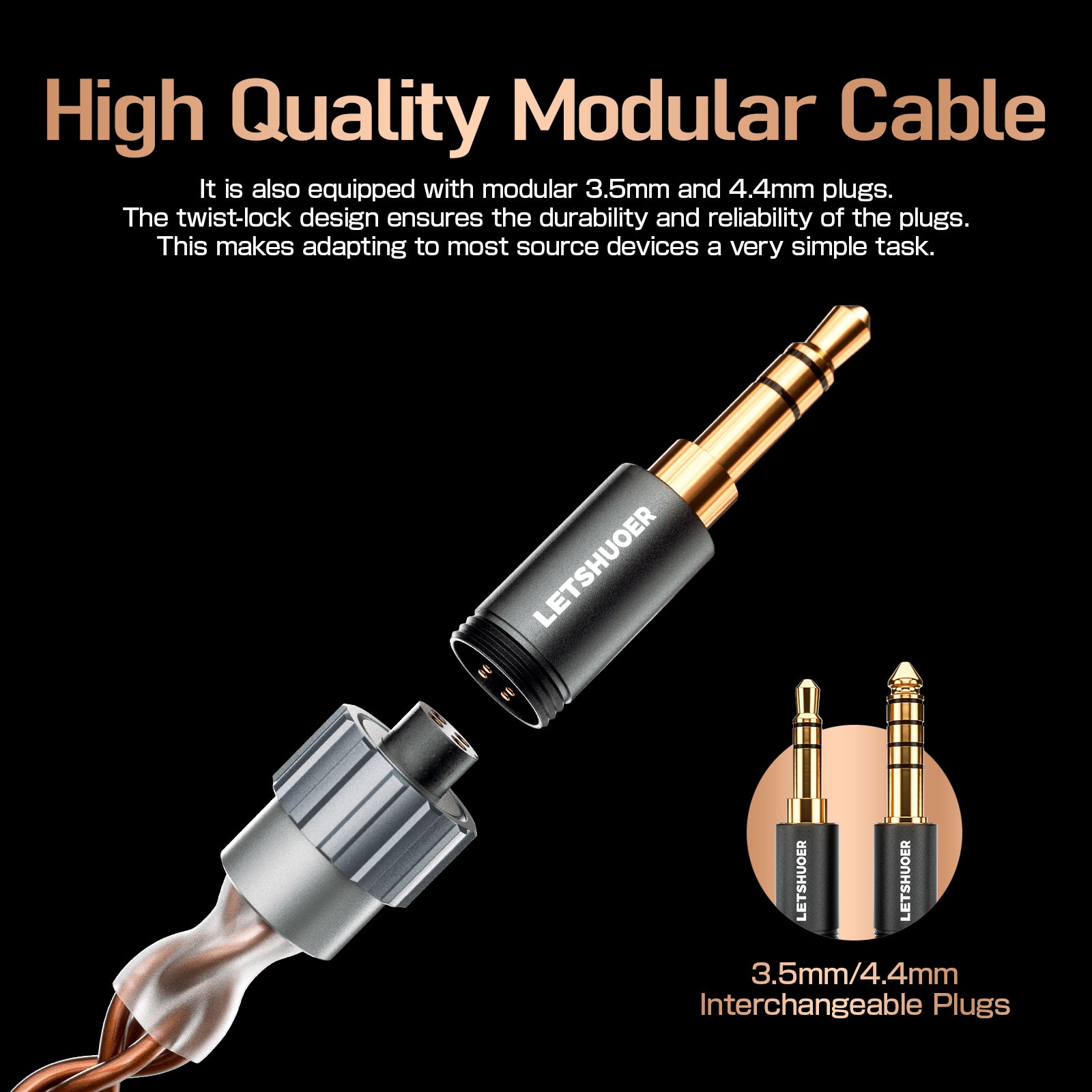 LETSHUOER S08 IEM 13mm Planar Magnetic Driver in Ear Monitor HiFi