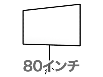 スクリーンレンタル 80インチ 時間帯お届けサービス使用可能｜カメラ