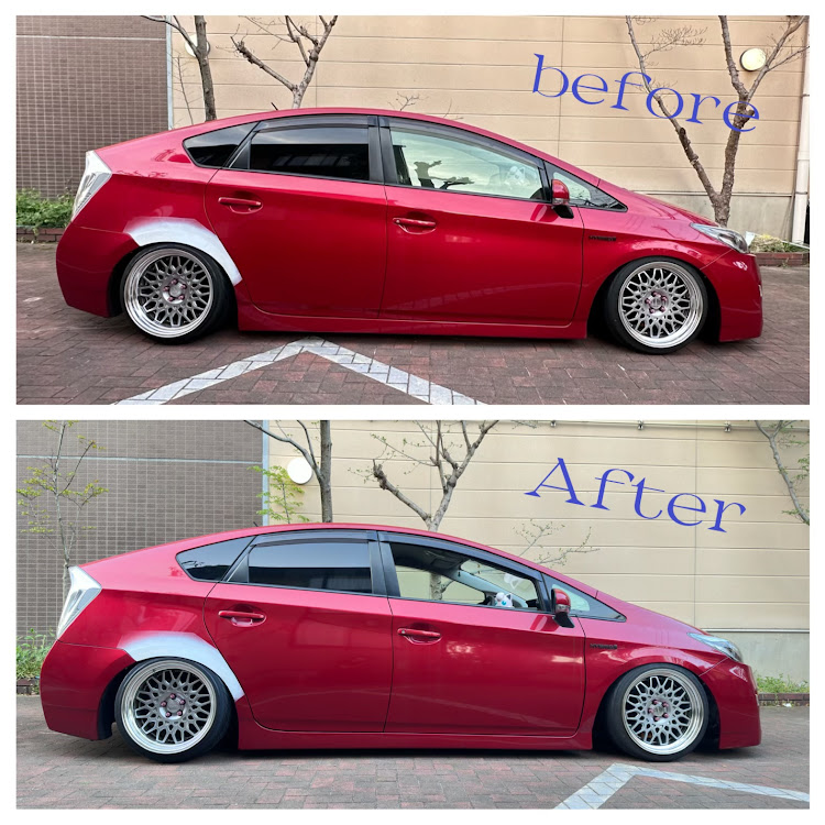 プリウスのプリウス30・DIY・エアサス・エアサス取付・エアサスのある