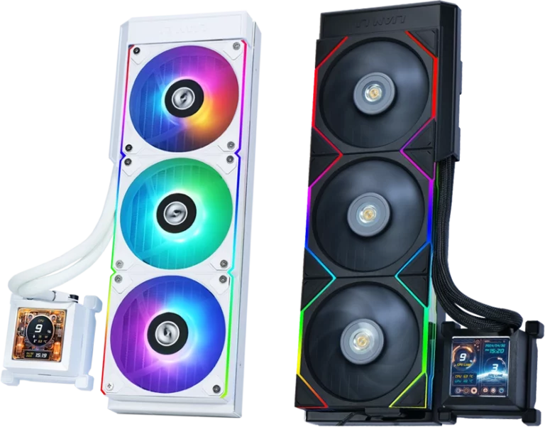 Lian Li HydroShift LCD 360MM White No Fan AIO Liquid Cpu Cooler