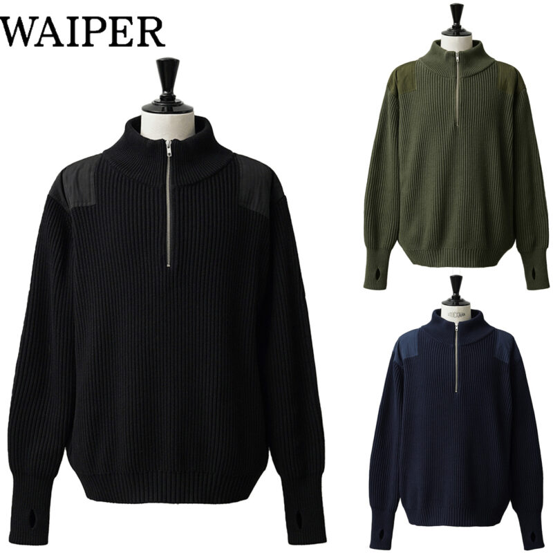 WAIPER.incワイパー米軍U.S.M.Cコットンニットコマンドハーフジップ