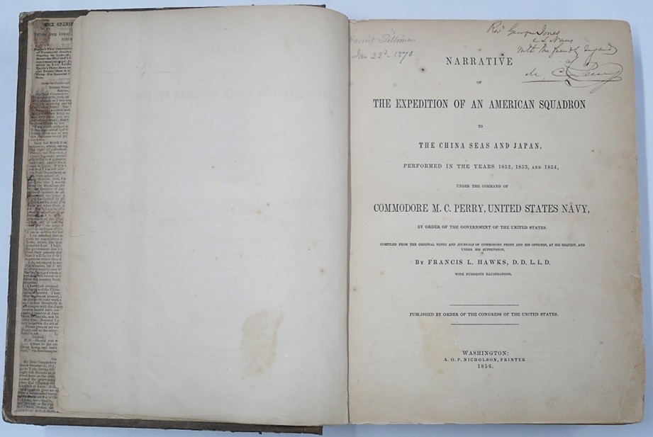 ペリー提督自筆署名入り『日本遠征記』 | 金沢大学附属図書館