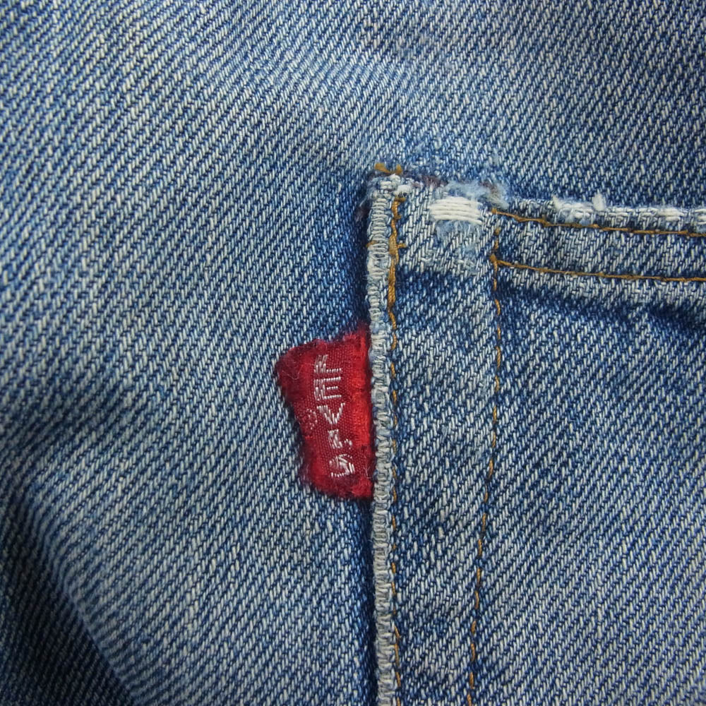 Levi's リーバイス 501 66前期 BIGE リペア ダメージ デニム パンツ