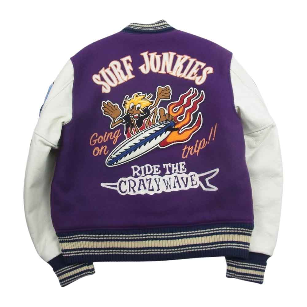 ホワイツビル サーフ パイプライン スタジャン フルデコ 袖革 レア 40