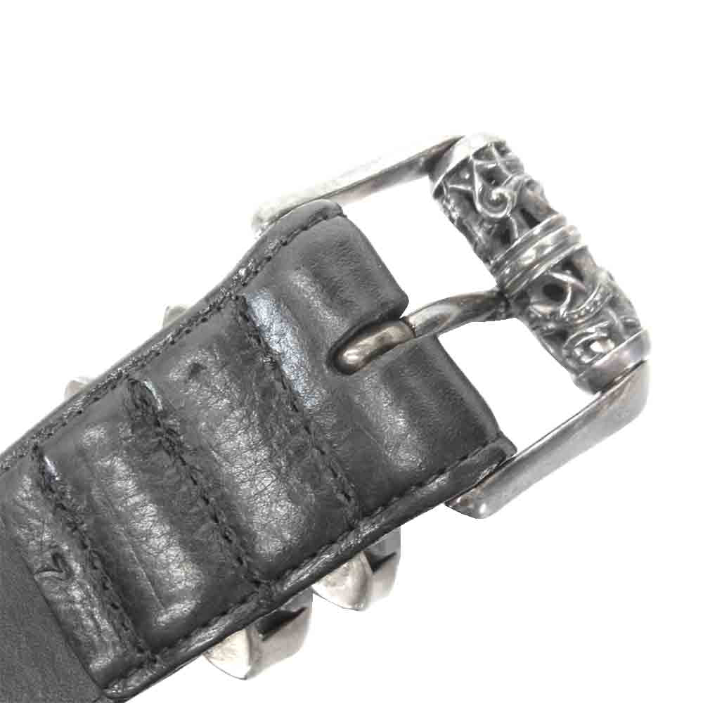クロムハーツ（原本無）ケルティックローラーレザーベルト38インチ
