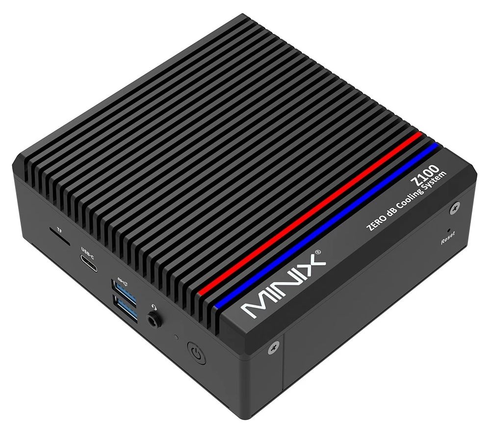 MINIX Z100-0dB is a small, fanless PC with an Intel N100 Alder