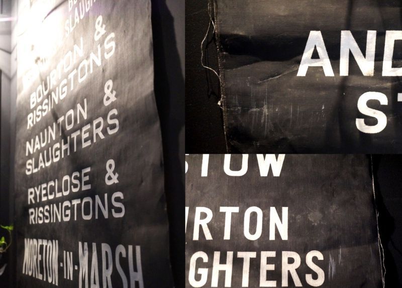 ENGLAND antique BUS ROLL SIGN 1960's バスサイン 行先回転案内標示