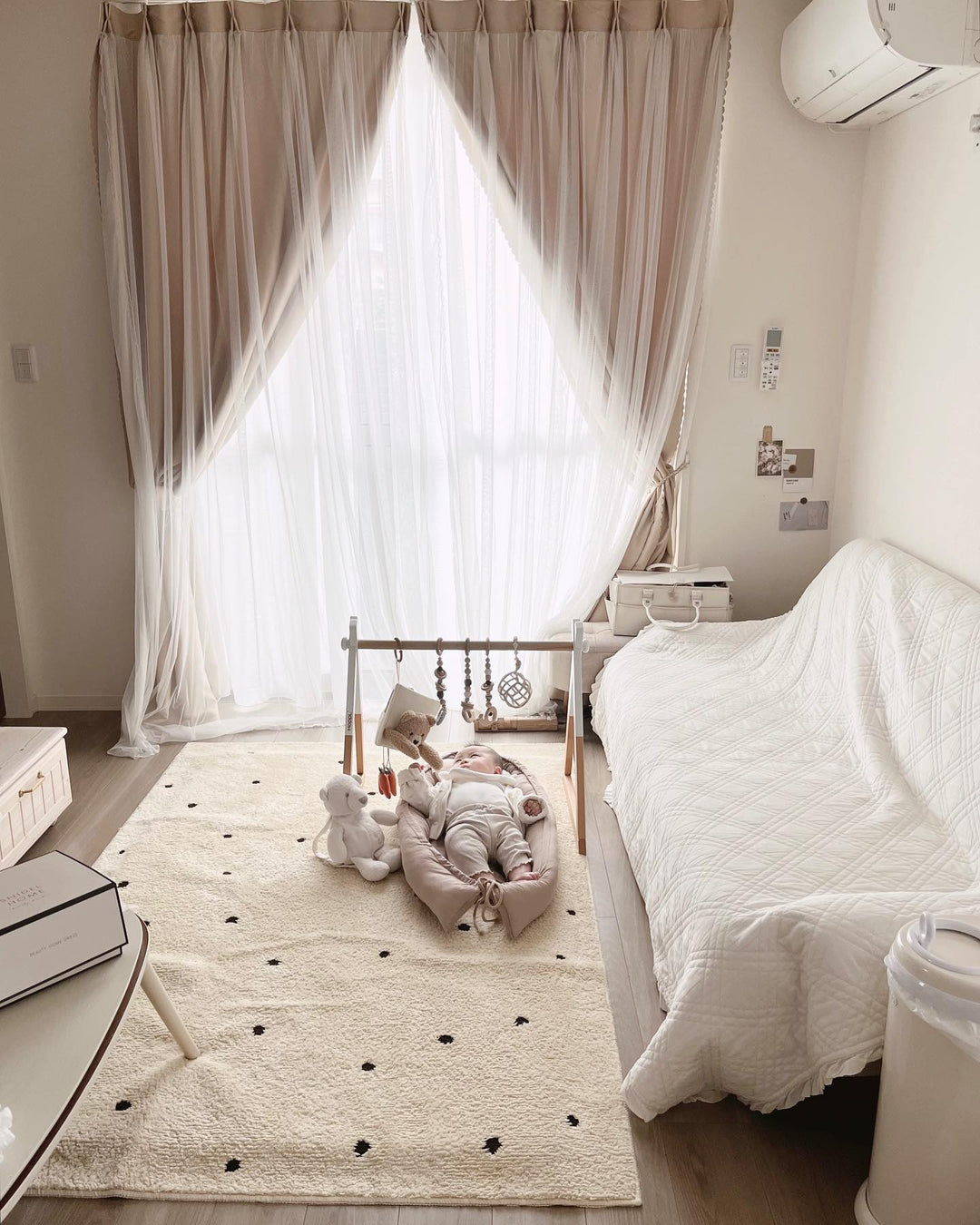 mellow あんしん抗菌ラグ dot｜洗える おしゃれ カーペット 韓国