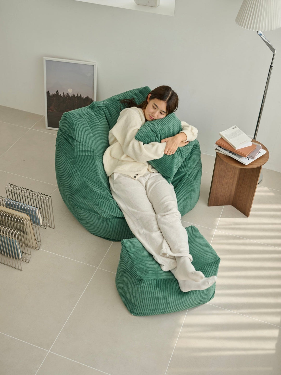 LOOSY クッションカバー Green｜洗濯可 おしゃれ 一人暮らし 二人