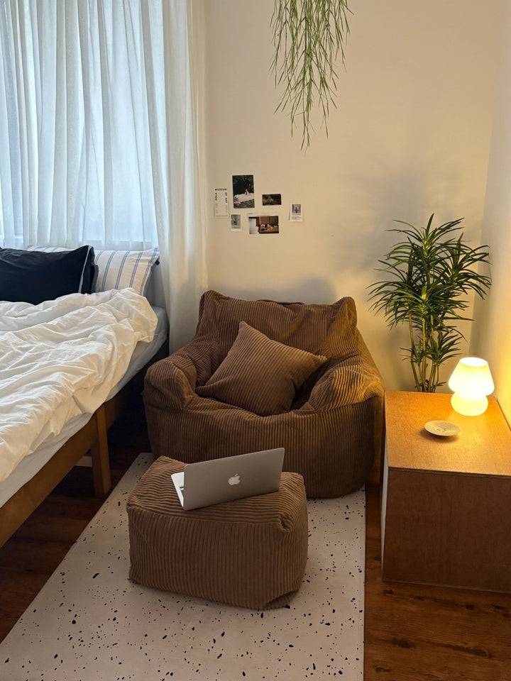 LOOSY 1人掛けビーズソファ Brown｜1人用ソファ おしゃれ 一人暮らし