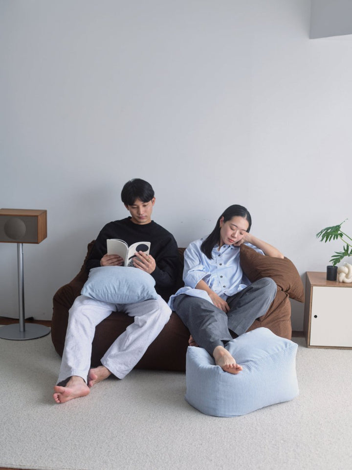 LOOSY 1人掛けビーズソファ Powder Blue｜1人用ソファ おしゃれ