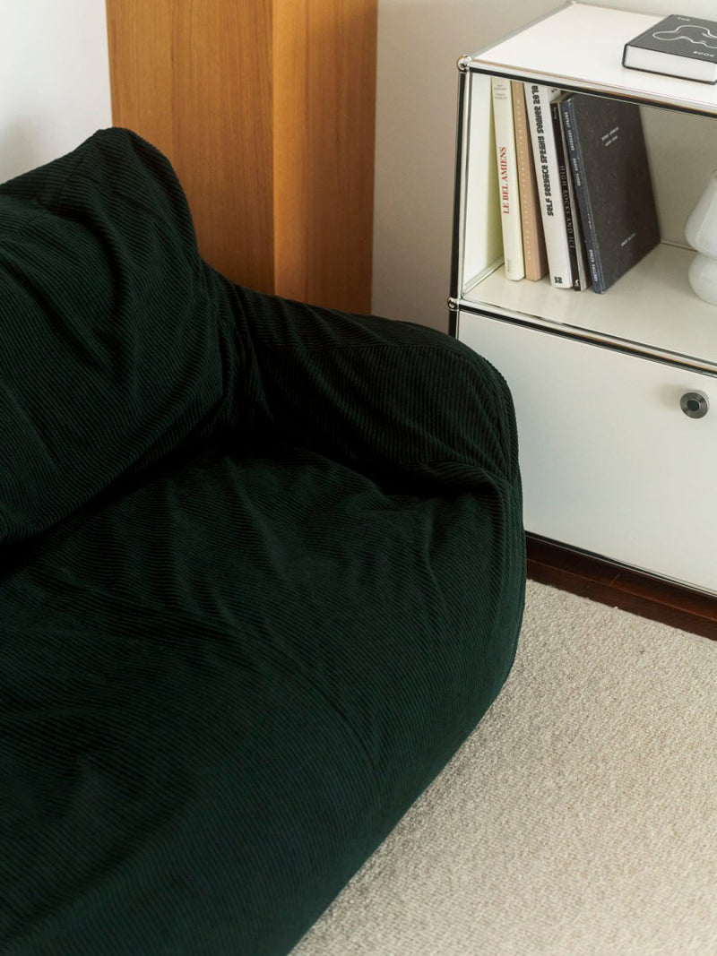 LOOSY 1人掛けビーズソファ 付替カバー Dark Green｜1人用ソファ