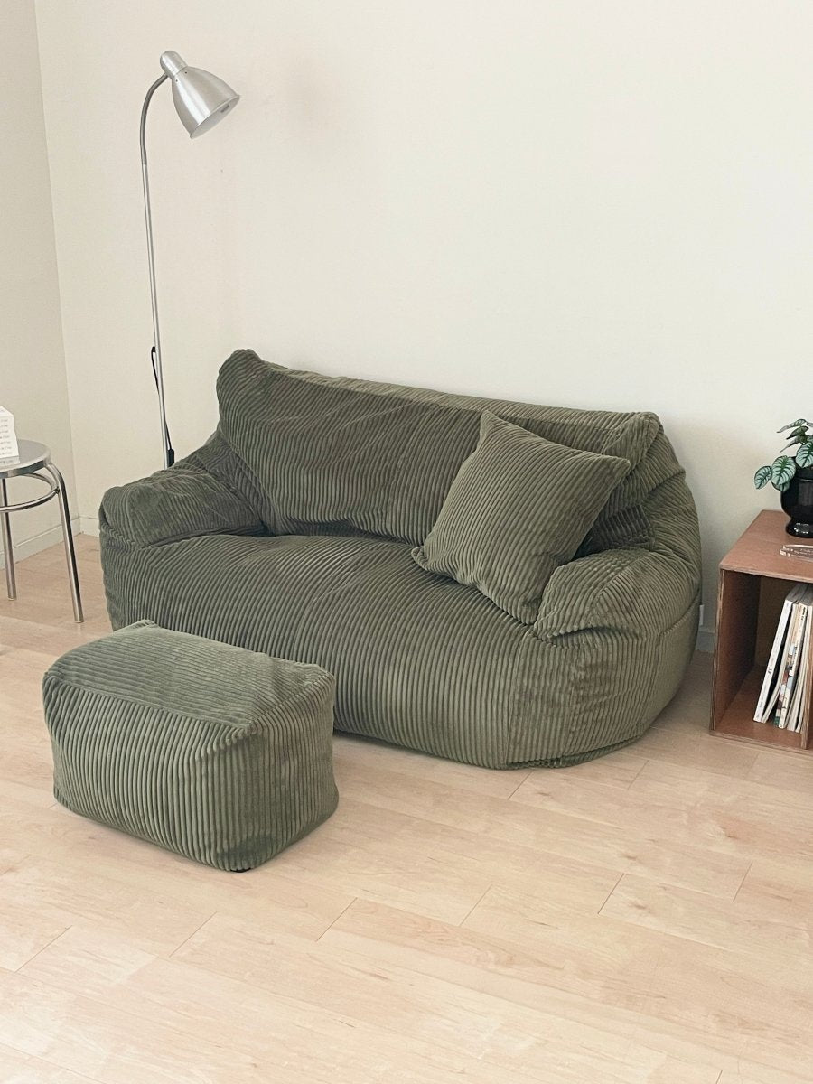 LOOSY 2人掛けビーズソファ Olive｜2人用ソファ おしゃれ 一人暮らし