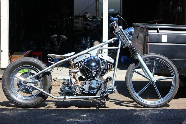 ショベル ワンオフ ショットガン リジッドフレーム用 ハーレー