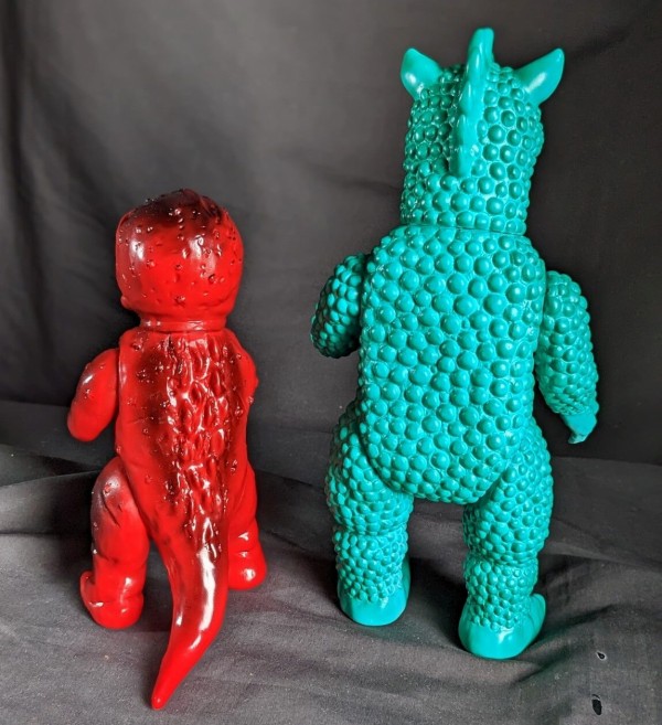 ガバラ＆ミニラ（ブルマァク復刻・マルサン）ソフビフィギュア2体