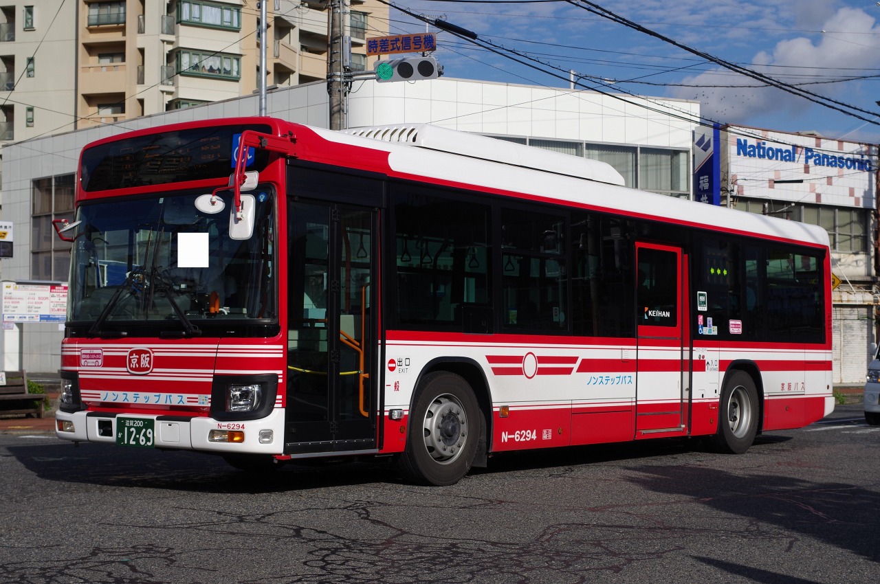 いすゞ・2代目エルガ(京阪バスN-6294・滋賀200か1269) : 近江発､まりー