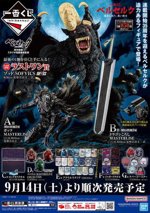 一番くじ ベルセルク 運命に抗う、黒い剣士 初動 販売・買取相場 (前回