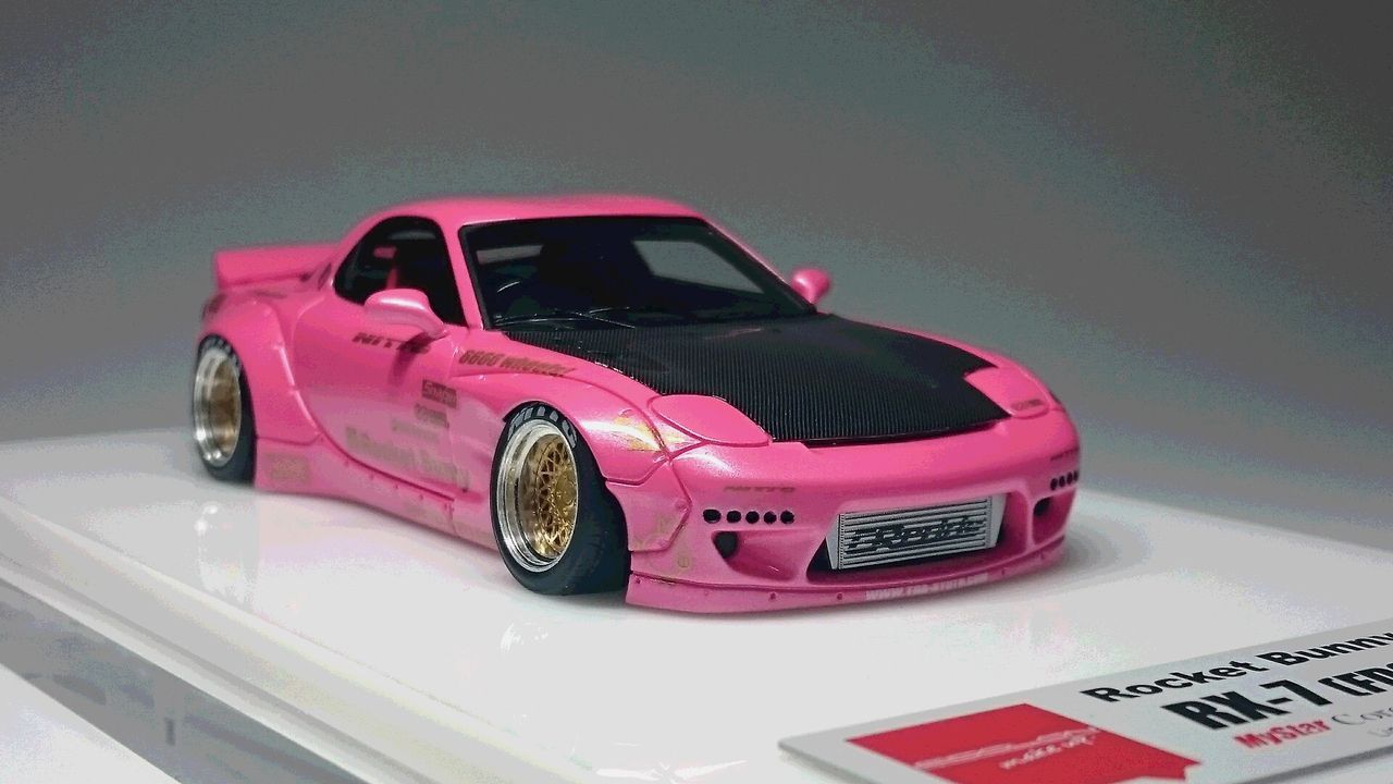 MyStar/EIDOLON1/43Rocket Bunny RX-7(FD3S)Corona Rossa/Carbon Hood