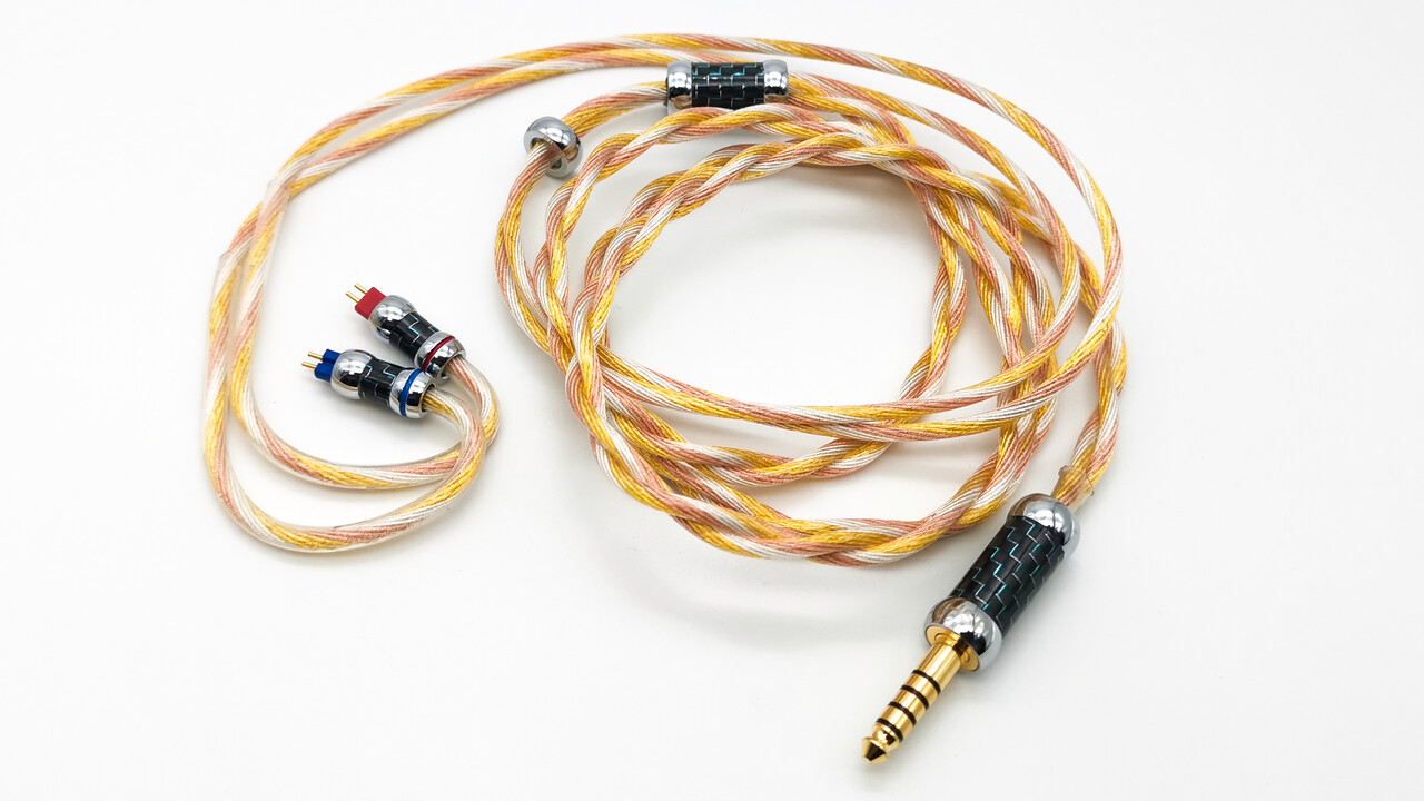JSHiFi Sasori」 金メッキ&銀メッキ&無酸素銅ミックスLitz線ケーブル