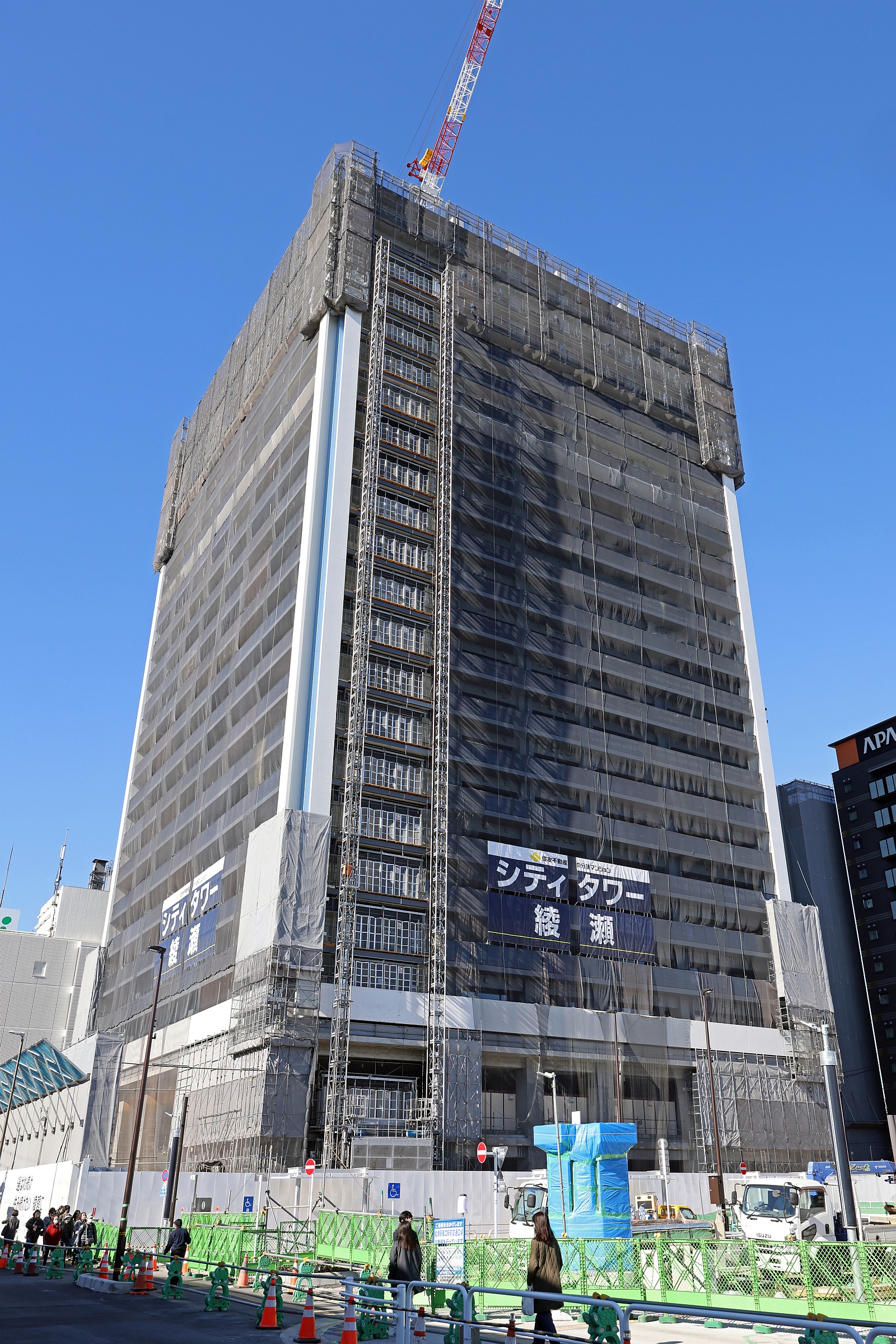 シティタワー綾瀬の建設状況！地上32階、高さ118m、総戸数422戸の駅前