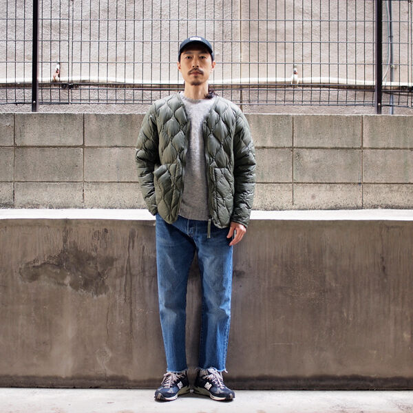 TAION / タイオン】Military V-Neck W-Zip Down Jacket 