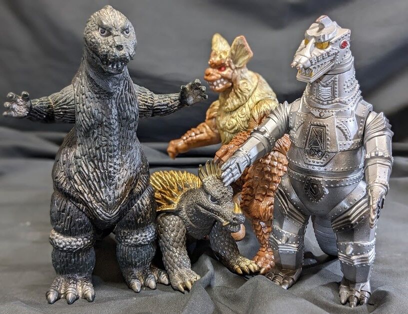 ゴジラ対メカゴジラ」昭和チャンピオンまつり（バンダイ）ソフビ4体