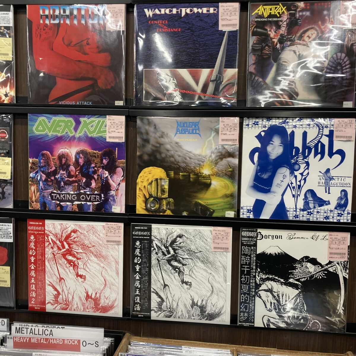 希少盤含むスラッシュメタル、ジャパニーズメタルの中古レコードが入荷
