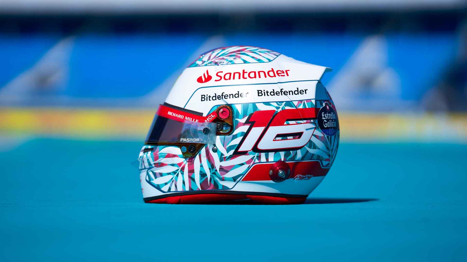 シャルル・ルクレール - マイアミ仕様のヘルメット：2023年F1 : F1通信jp