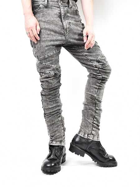 JULIUS[ユリウス] / GORDINI / 857PAM3-CH DENIM RIDERS PANTS -ACID