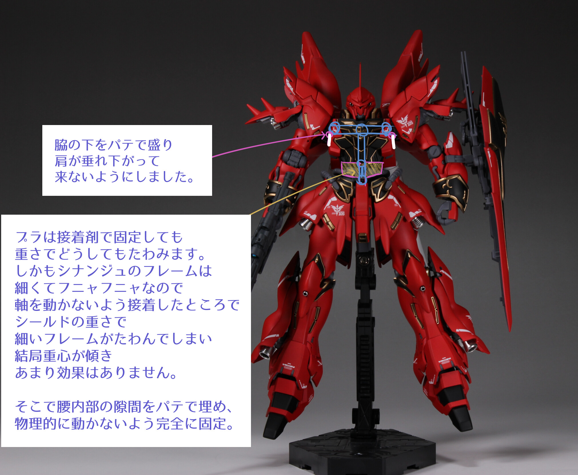 RG 1/144 シナンジュ 全塗装 : Namicomのガンプラ