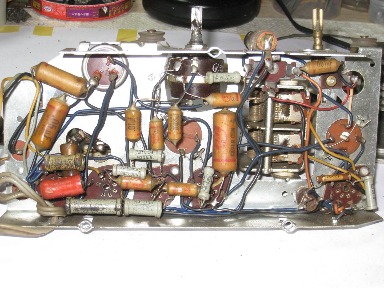 真空管ラジオ ナショナルCX-455 の修理 : 真空管ラジオ修理キッシー工房