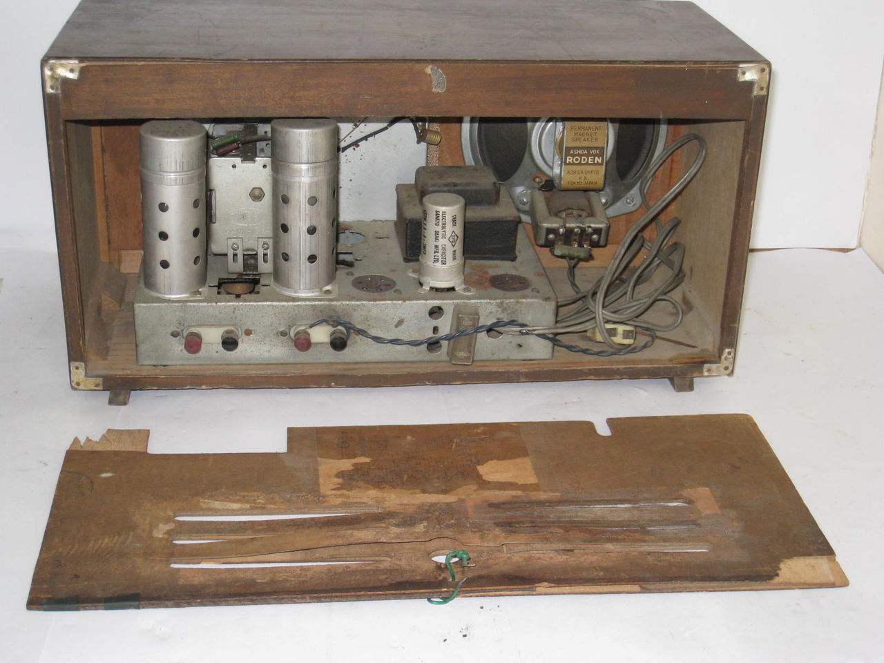 真空管ラジオ 4球ST管式 完動品 不良部品、古い部品交換済み 真空管