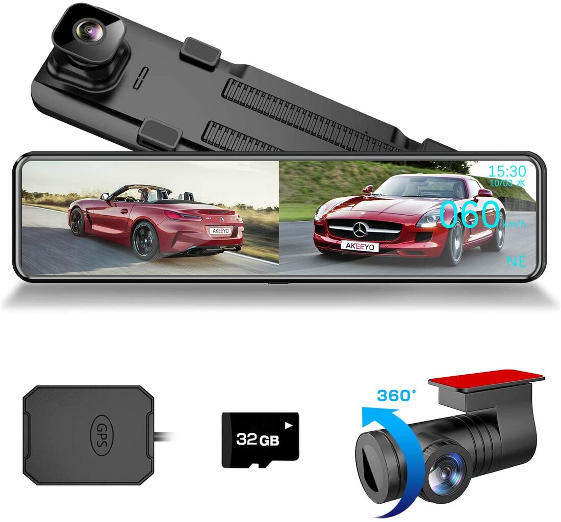 akeeyo aky-x6の通販 AKEEYO AKY-X6 ミラー型ドライブレコーダー前後