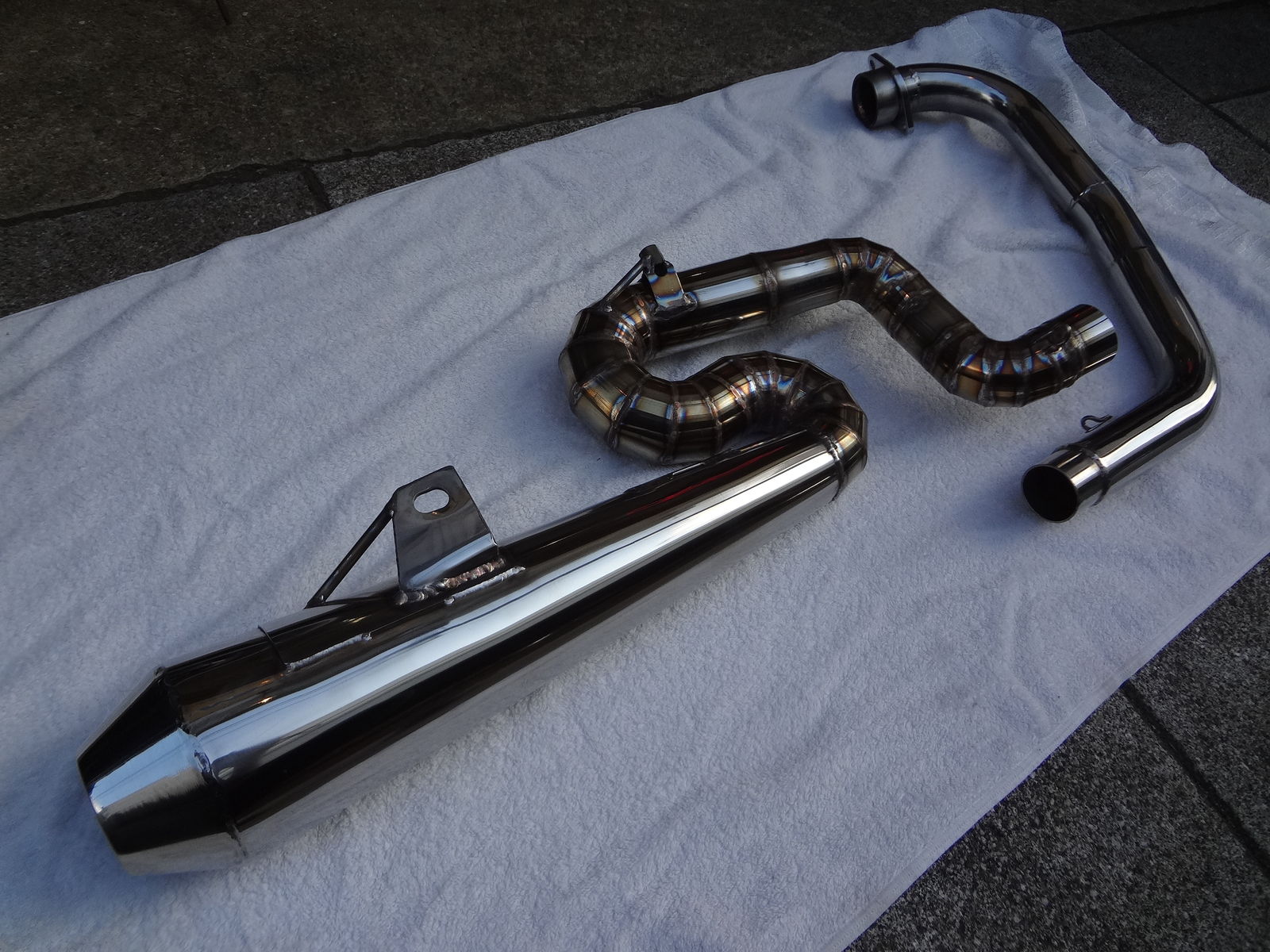 SR400 ワンオフマフラー 2種類 製作 : MOTO-DOGカスタム日記