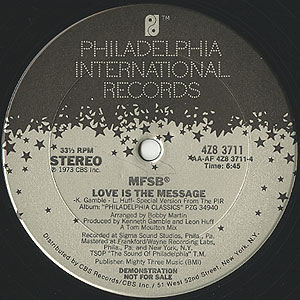 ついでに MFSB Love Is The Message 諸々のヴァージョンをみてみま