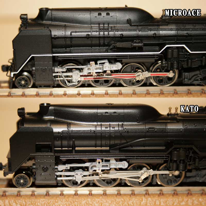 D51なめくじ - 比較 - KATO/MICRO-A : 電子仕掛けのリンゴ