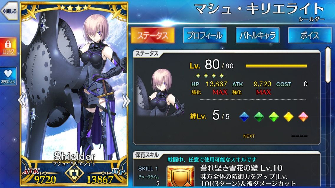 クラス・シールダー 真名・マシュ・キリエライト : パンダ先生のFGOブログ