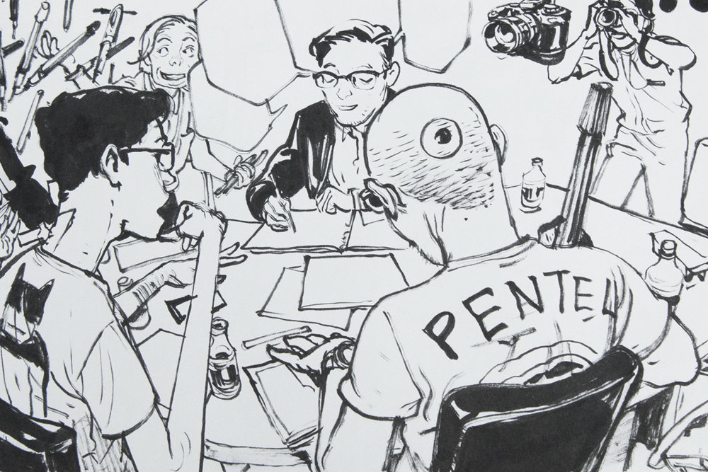 下描きなし。底なしの記憶力と表現力。キム・ジョンギ氏のライブ