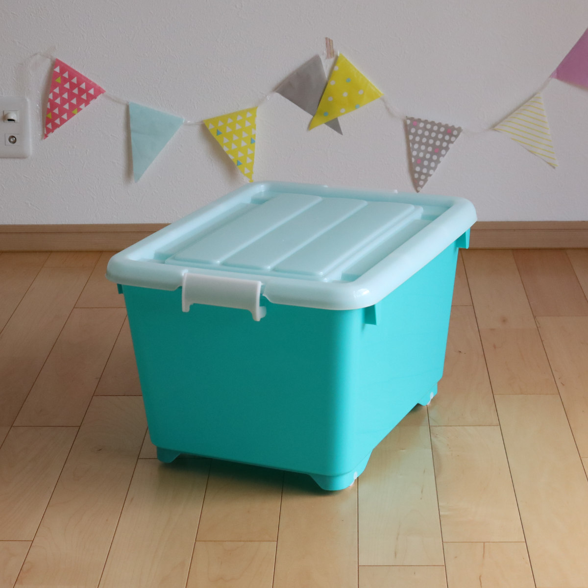 収納ボックス ふた付き 同色2個セット 約 幅39×奥行50×高さ30cm