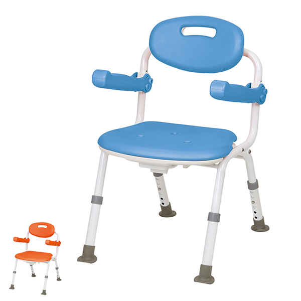 dショッピング |シャワーチェア 背付 肘かけ付 防カビ 折りたたみ 6