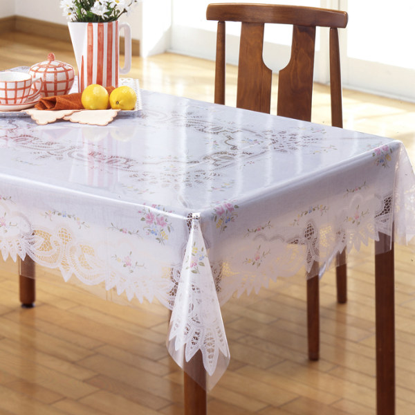 テーブルクロス 120×150cm MGプリントレース パリス 樹脂製 日本製