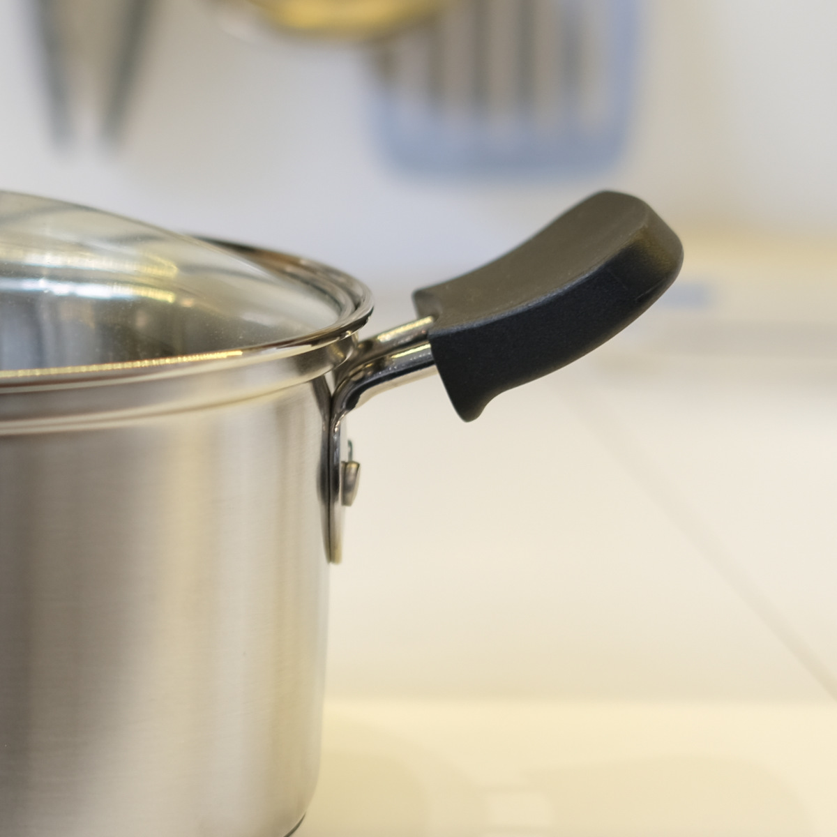 両手鍋 18cm IH対応 チーノ ステンレス製 3層底 ガラス蓋付き （ なべ