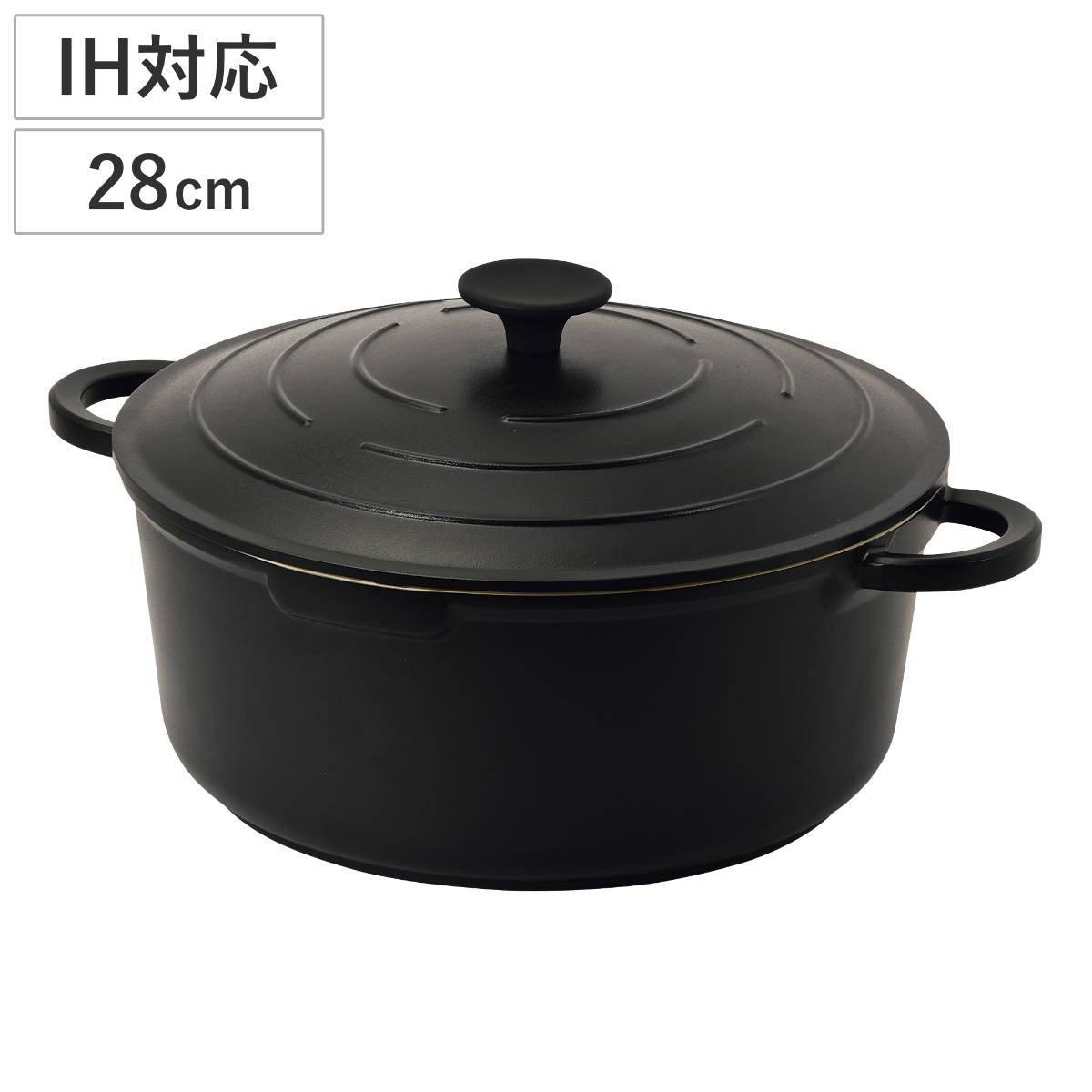 両手鍋 24cm IH対応 セラミック加工 無水調理 （ ガス火対応 両手なべ