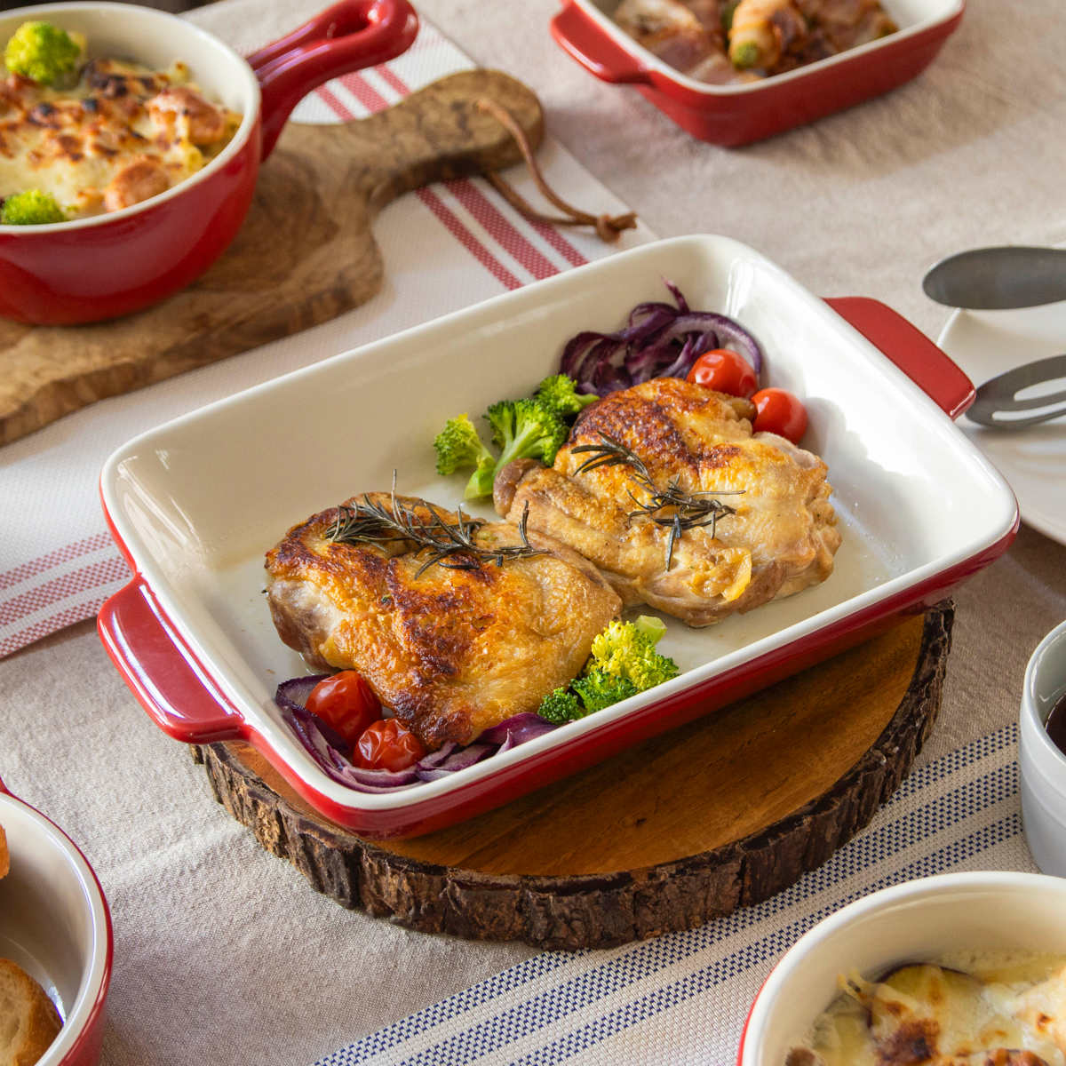 グラタン皿 26cm 長方形 陶磁器 （ 電子レンジ対応 オーブン対応