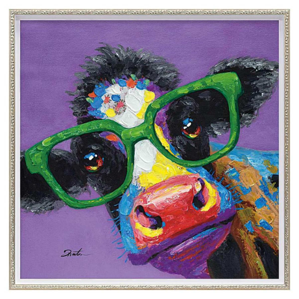 dショッピング |アートパネル オイルペイントアート 『カウ グラス